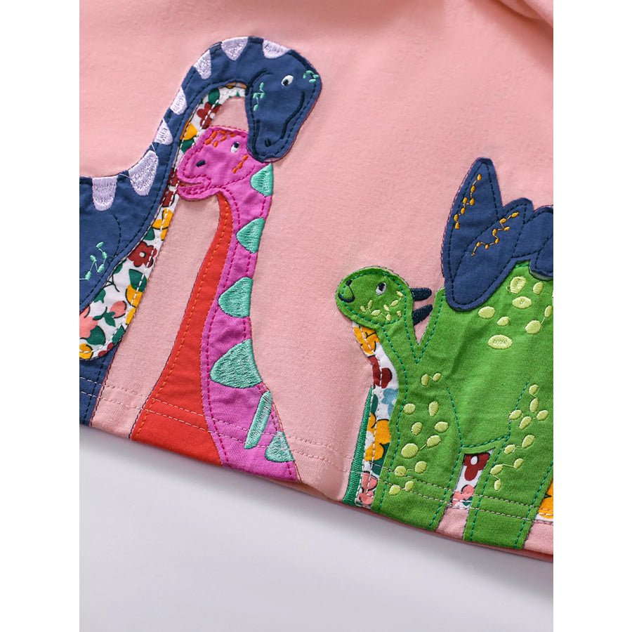 Children’s Dinosaur Striped Casual Dress Apparel and Accessories