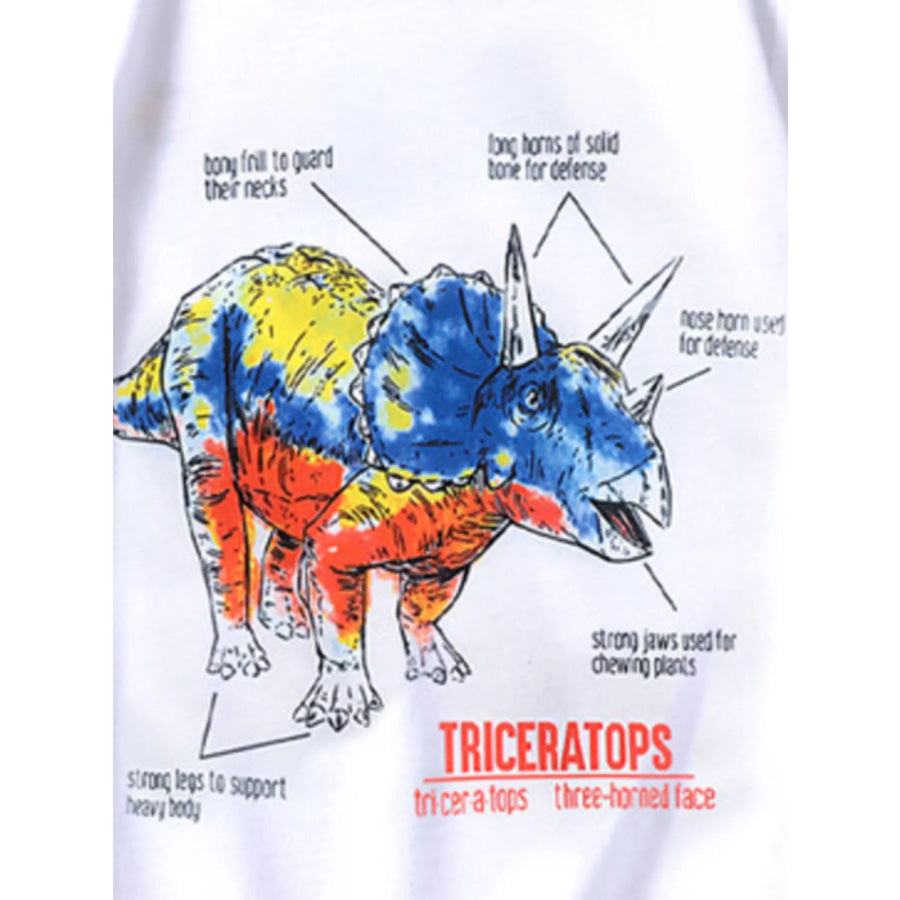 Children’s Dinosaur Triceratops Graphic T-Shirt Apparel and Accessories