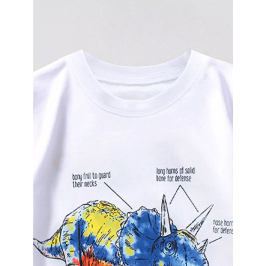 Children’s Dinosaur Triceratops Graphic T-Shirt Apparel and Accessories