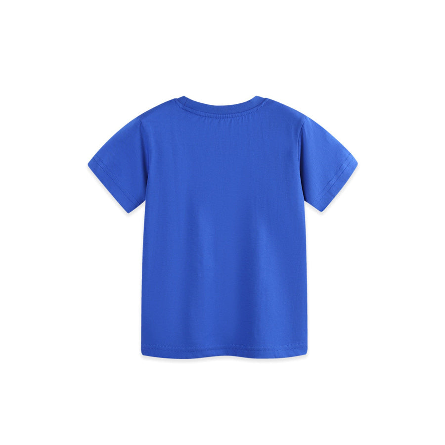 Children’s Dinosaur & UFO Graphic Crew Neck Short Sleeve T-Shirt Apparel and Accessories