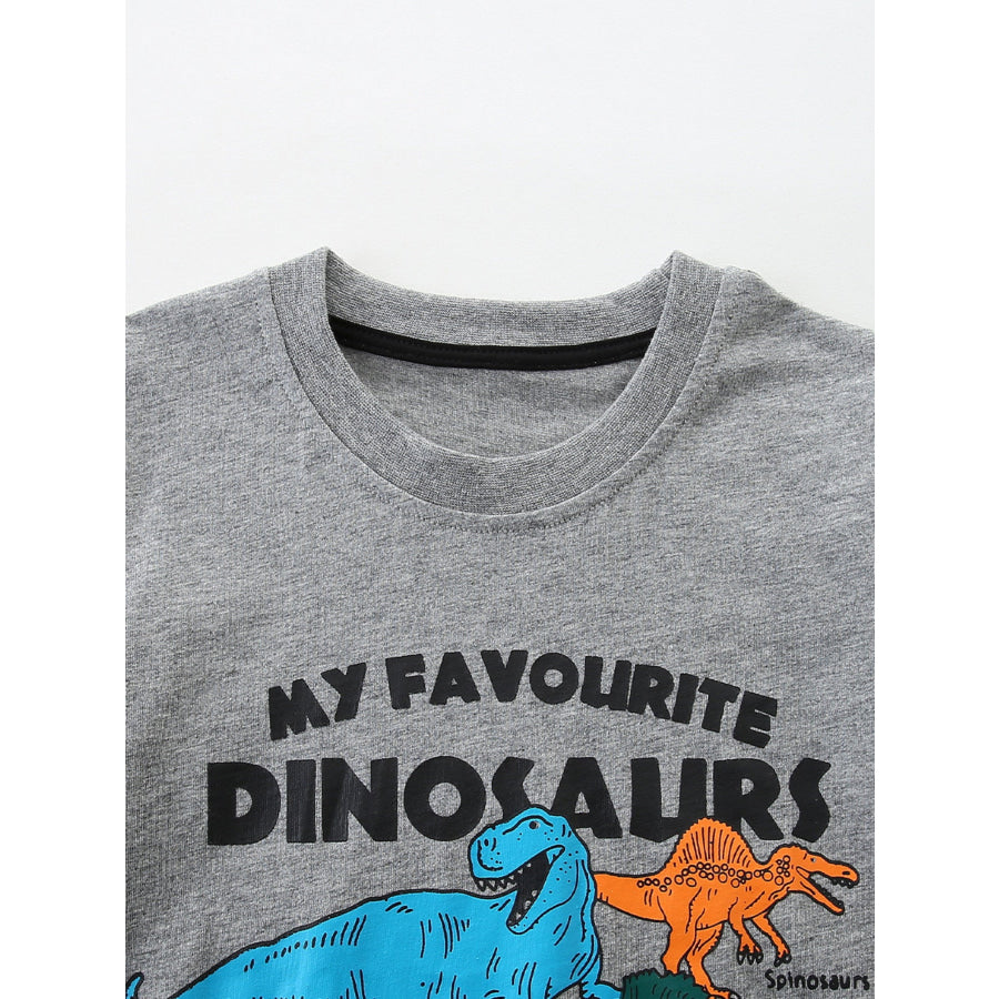 Children’s Dinosaurs Graphic Short Sleeve T-Shirt Apparel and Accessories
