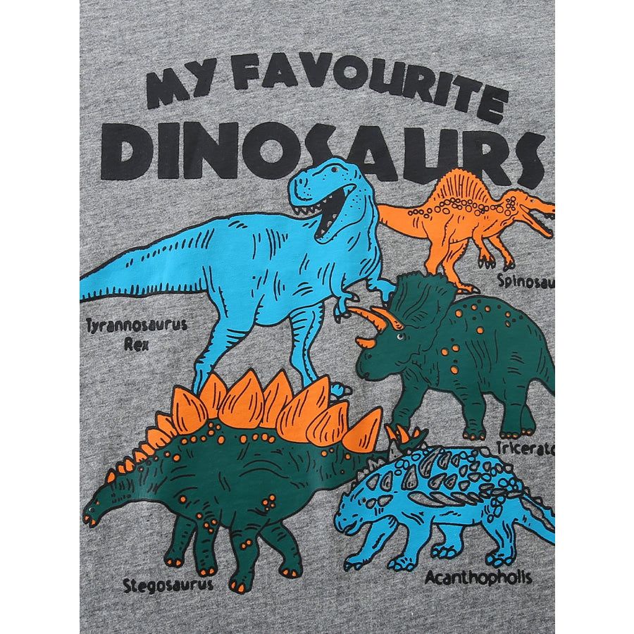 Children’s Dinosaurs Graphic Short Sleeve T-Shirt Apparel and Accessories