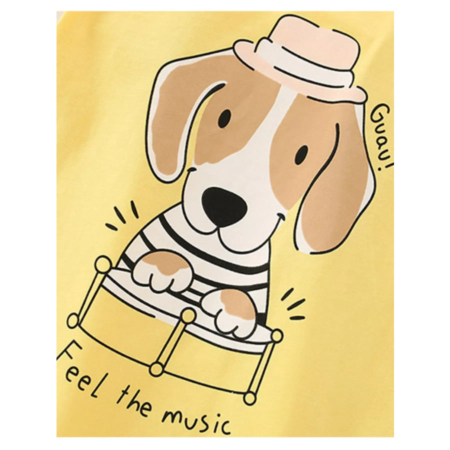 Children’s Dog Graphic T-Shirt and Shorts Set Apparel and Accessories