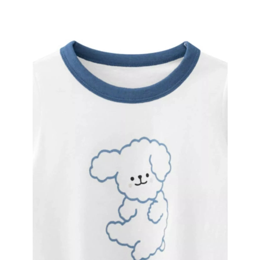 Children’s Dog Graphic T-Shirt with Contrast Trim Apparel and Accessories