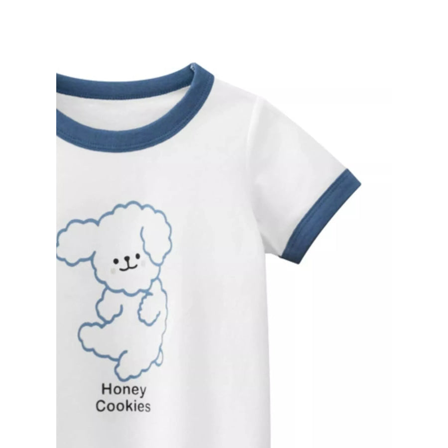 Children’s Dog Graphic T-Shirt with Contrast Trim Apparel and Accessories