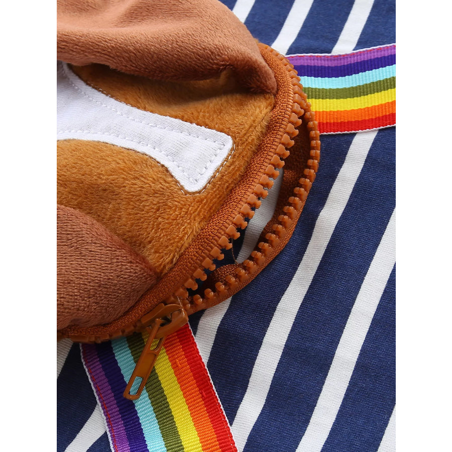 Children’s Dog Striped Long Sleeve Dress Apparel and Accessories