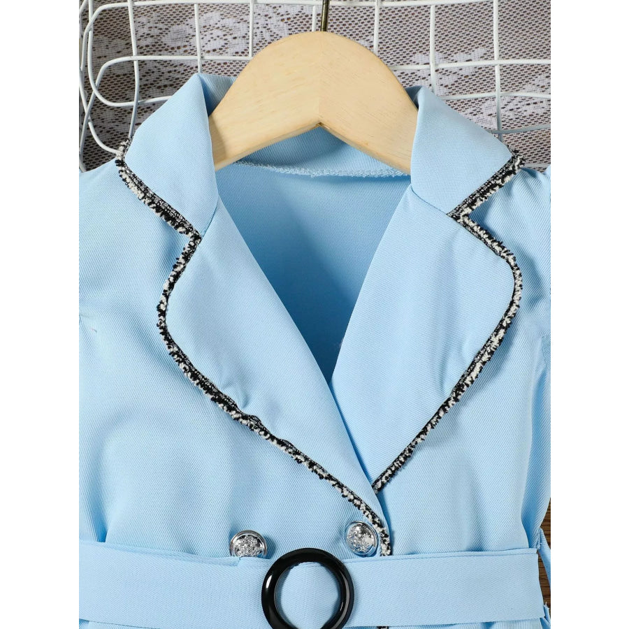 Children’s Double Breasted Belt Dress Apparel and Accessories