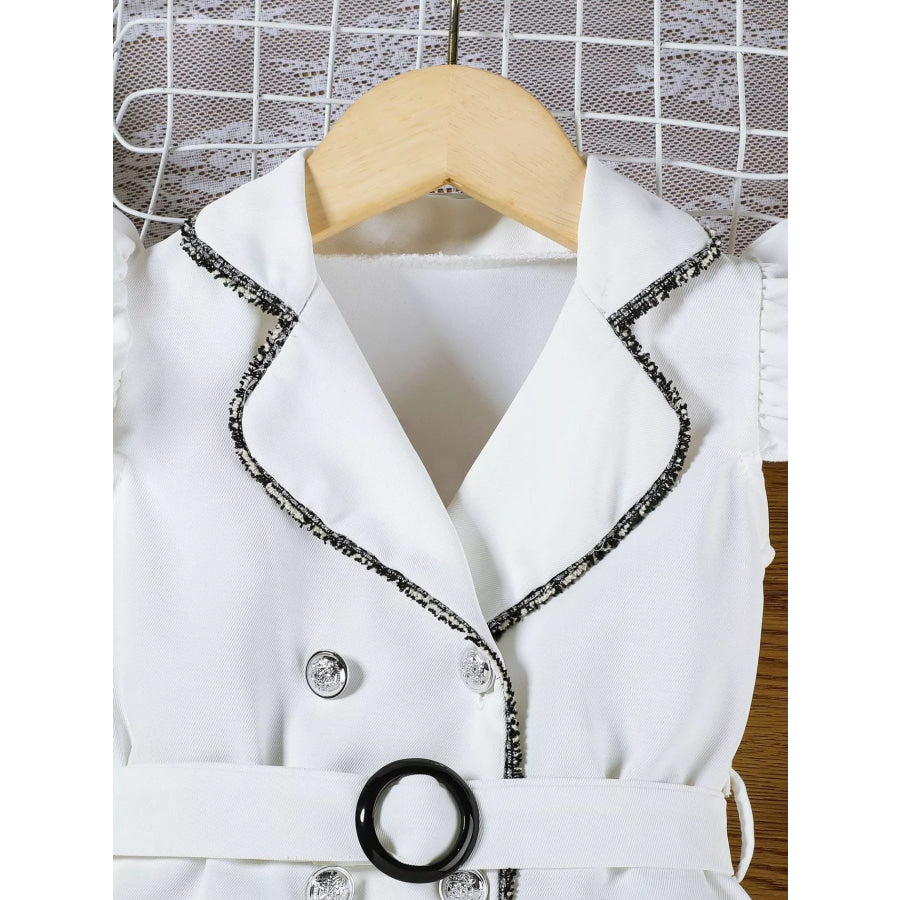 Children’s Double Breasted Belt Dress Apparel and Accessories
