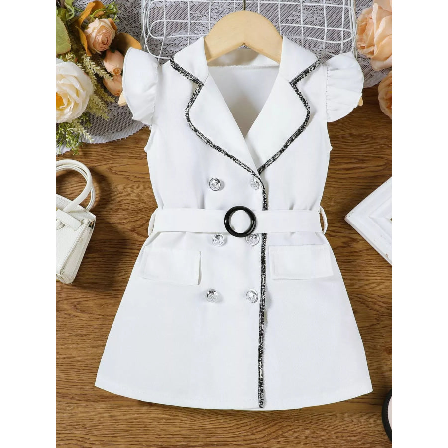 Children’s Double Breasted Belt Dress Apparel and Accessories