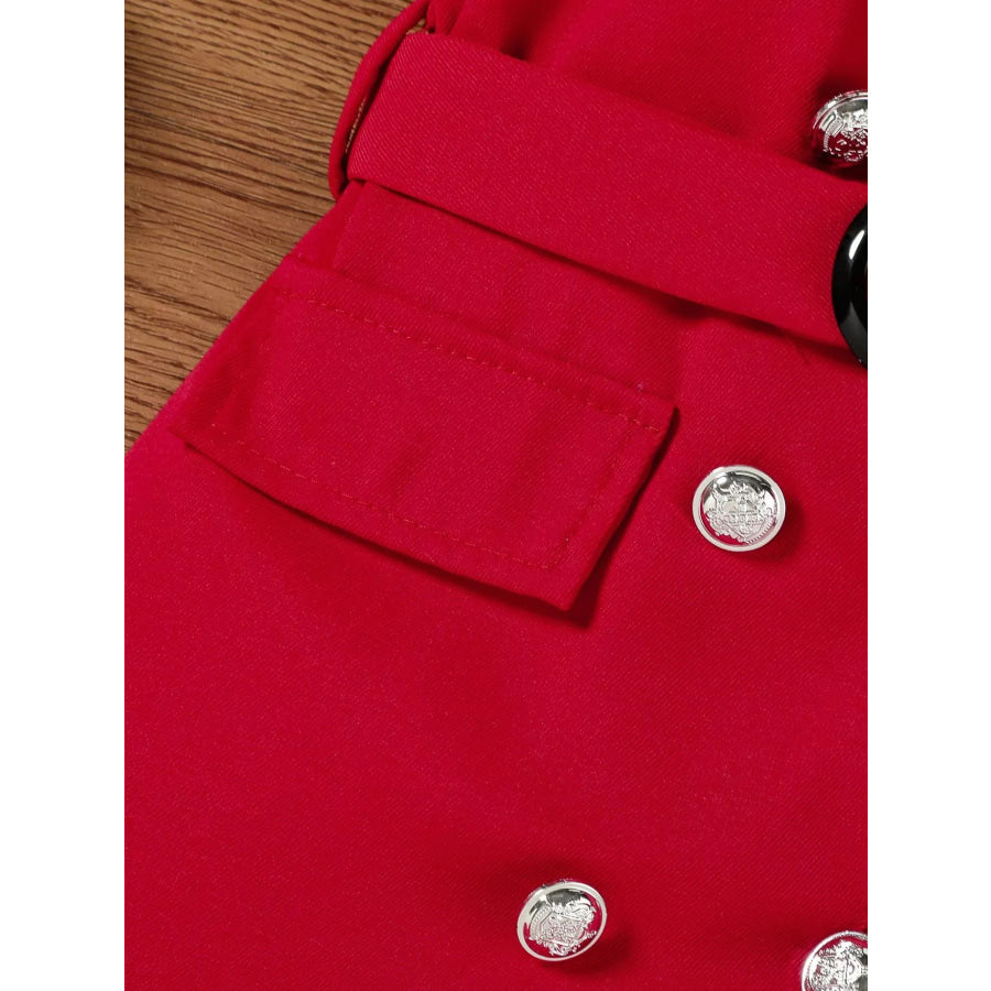 Children’s Double Breasted Belt Dress Apparel and Accessories