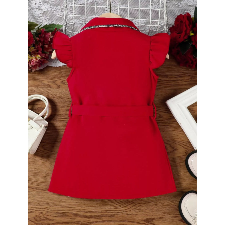 Children’s Double Breasted Belt Dress Apparel and Accessories
