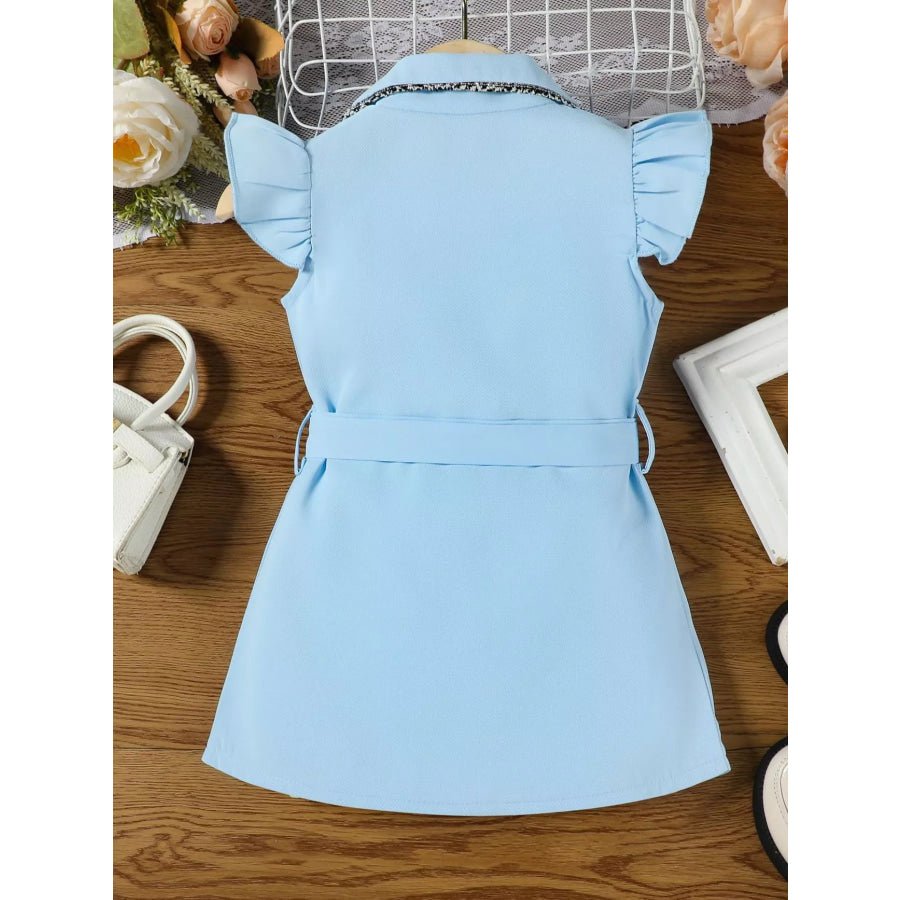 Children’s Double Breasted Belt Dress Apparel and Accessories