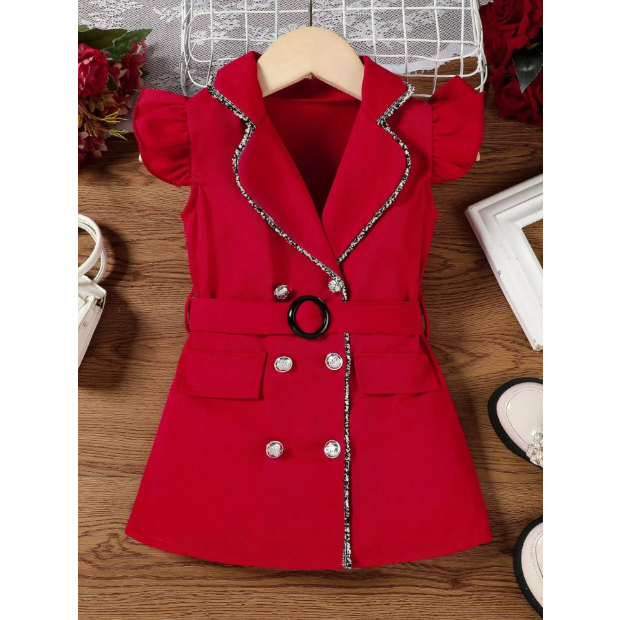 Children’s Double Breasted Belt Dress Apparel and Accessories