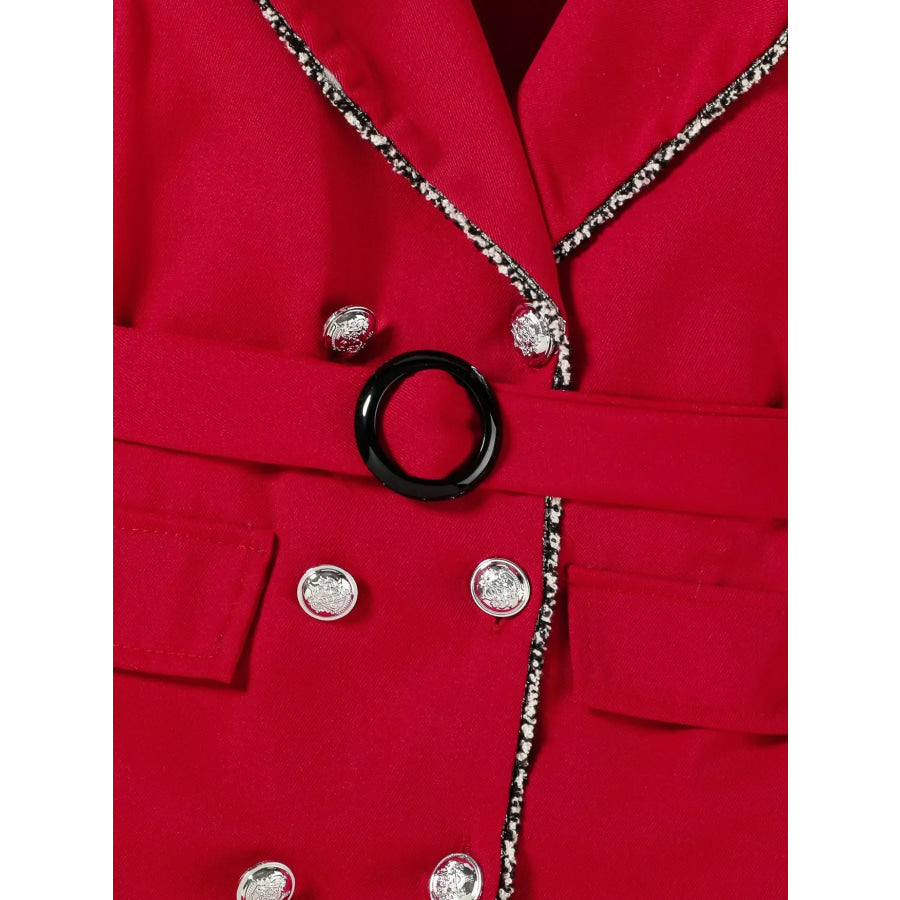 Children’s Double Breasted Belt Dress Apparel and Accessories