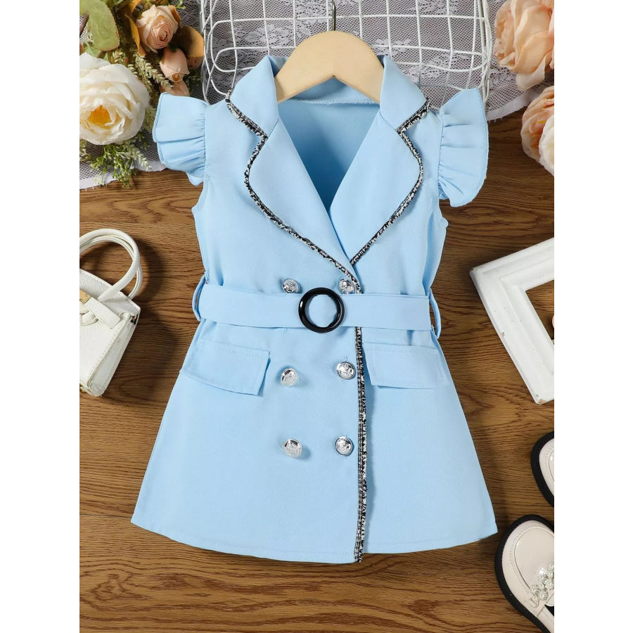 Children’s Double Breasted Belt Dress Apparel and Accessories
