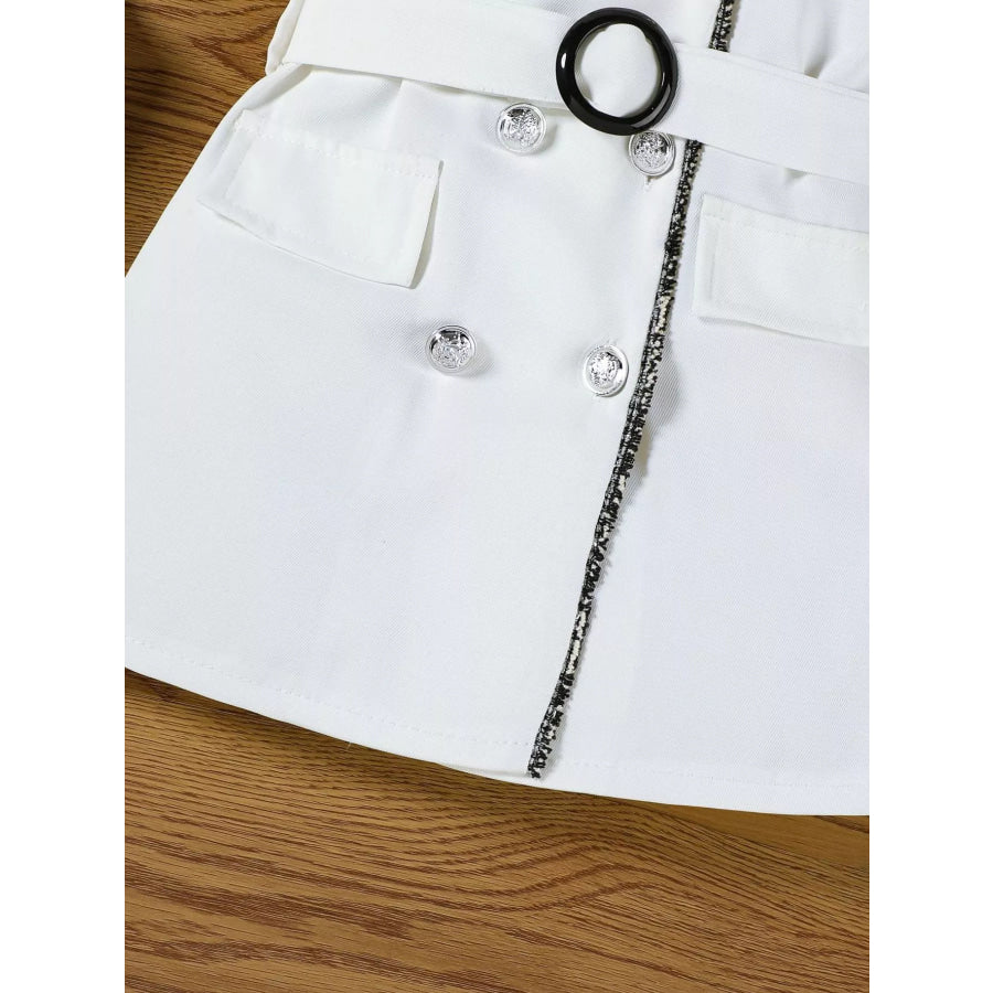 Children’s Double Breasted Belt Dress Apparel and Accessories