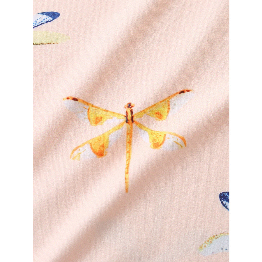 Children’s Dragonfly Print Casual Tee and Shorts Set Apparel and Accessories