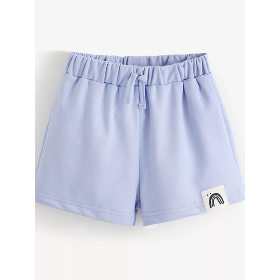 Children’s Drawstring Rainbow Patch Terry Shorts Apparel and Accessories