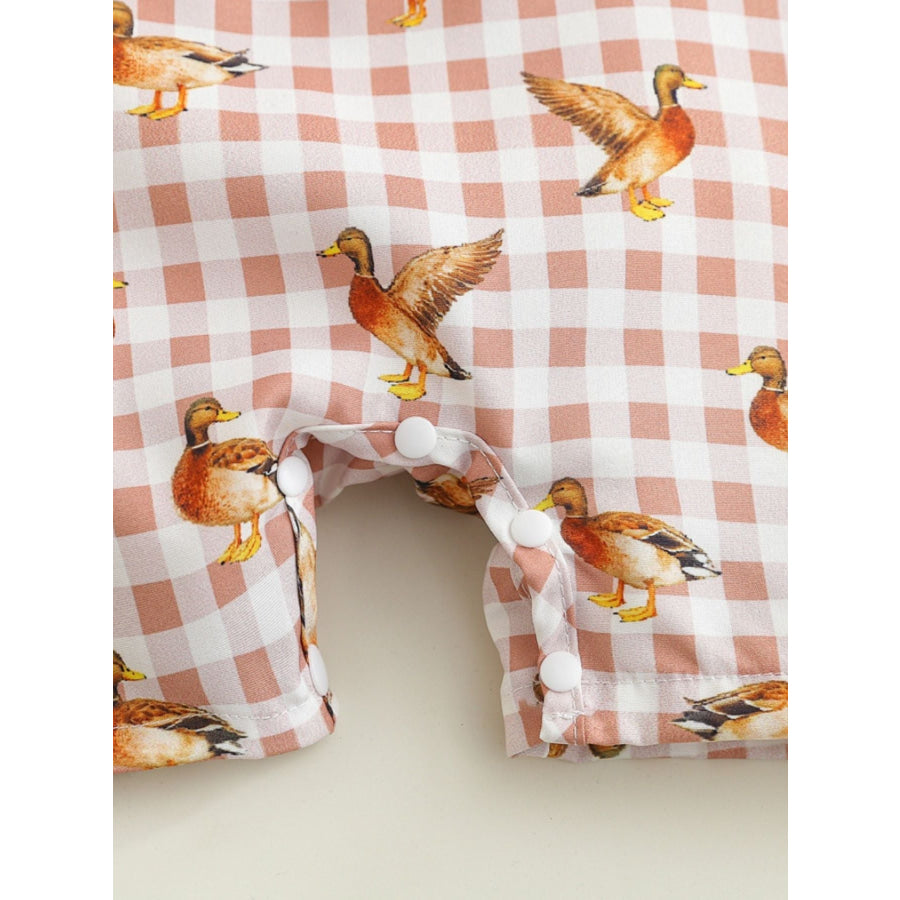 Children’s Duck Gingham Sleeveless One-Piece Apparel and Accessories