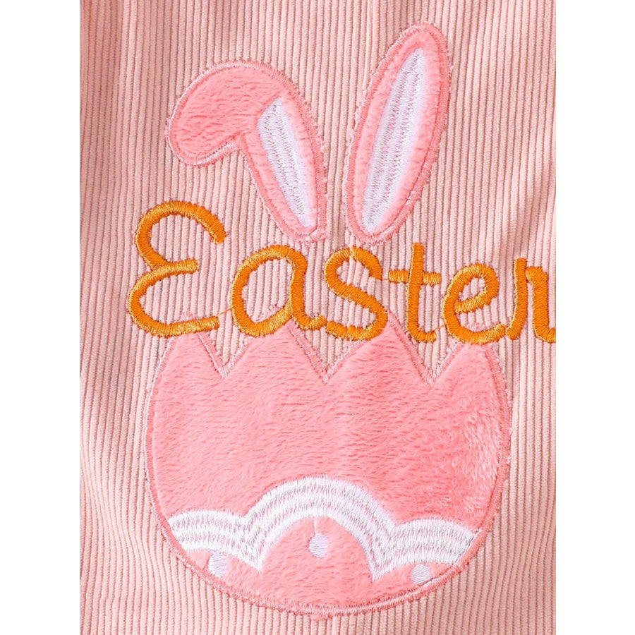 Children’s Easter Bunny Embroidered Corduroy Overalls Apparel and Accessories