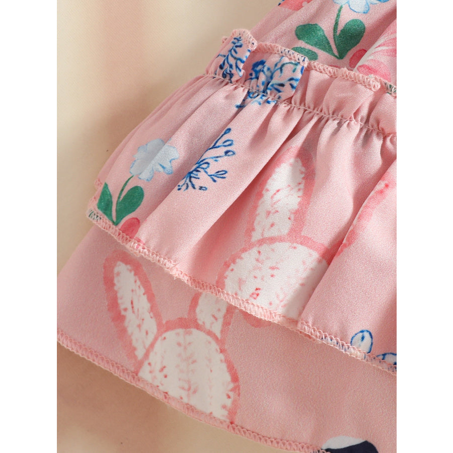 Children’s Easter Bunny Long Sleeve Bodysuit and Pants Set with Headband Apparel and Accessories