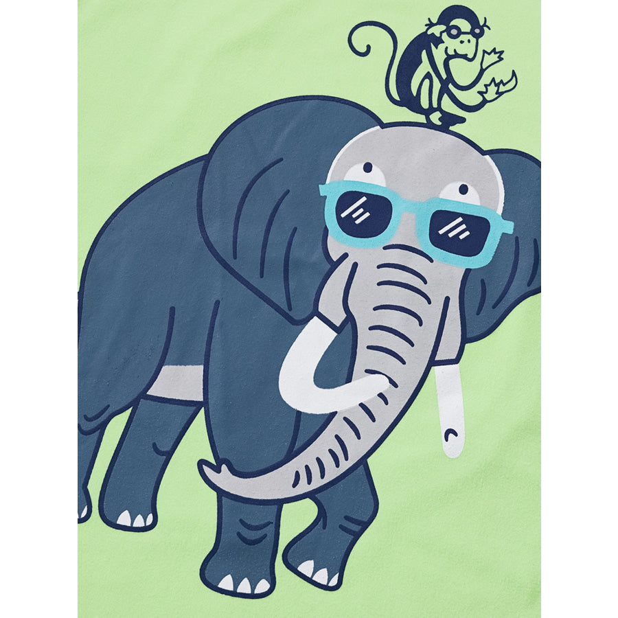 Children’s Elephant Graphic Round Neck T-Shirt Apparel and Accessories