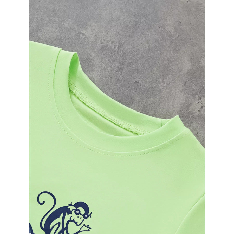 Children’s Elephant & Monkey Short Sleeve T-Shirt Apparel and Accessories
