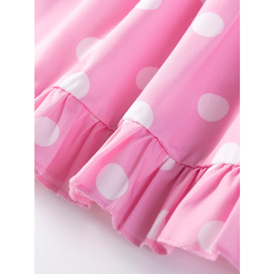 Children’s Elephant Polka Dot Ruffle Hem Dress Apparel and Accessories