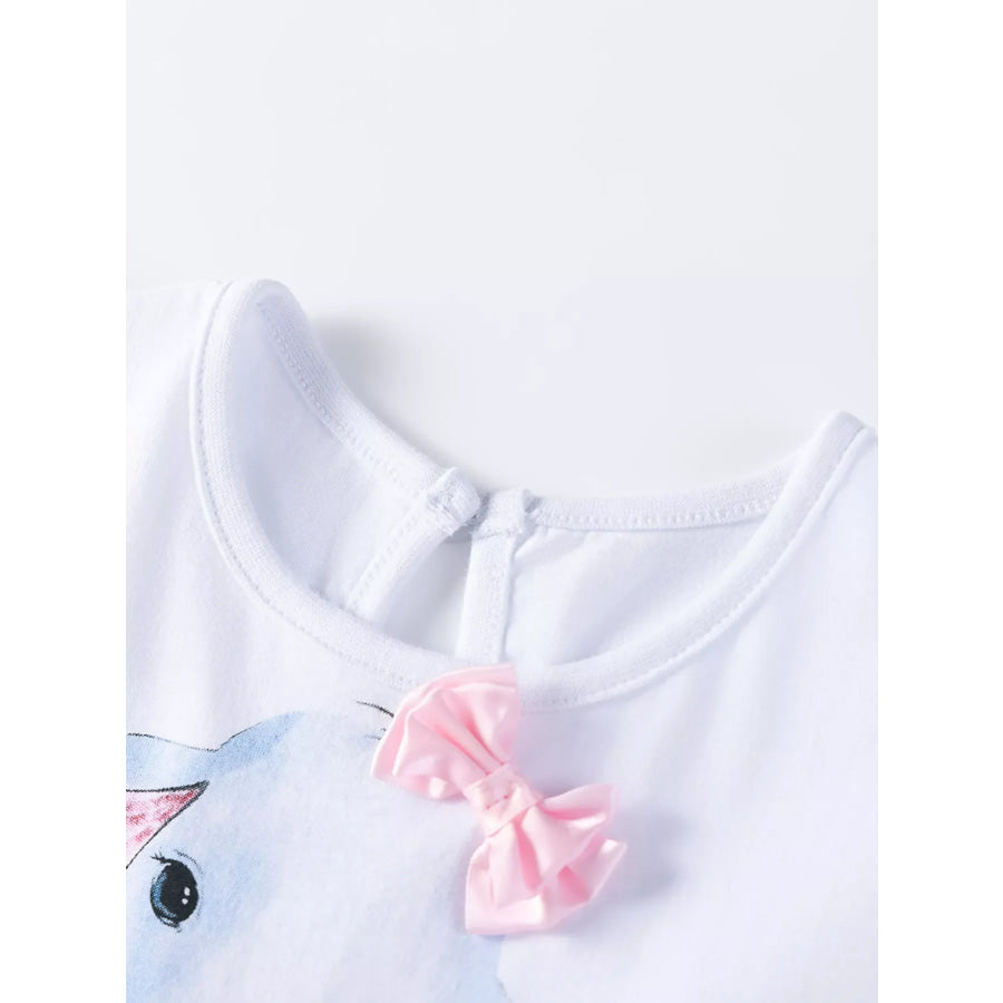 Children’s Elephant Polka Dot Ruffle Hem Dress Apparel and Accessories