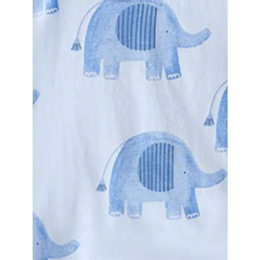 Children’s Elephant Print Tee and Shorts Set Apparel and Accessories