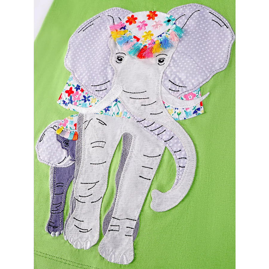 Children’s Elephant Ruffle Sleeve Dress Apparel and Accessories
