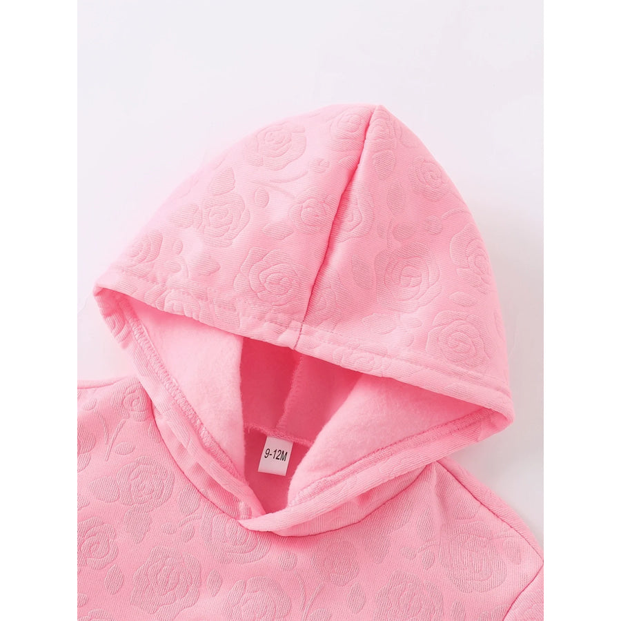 Children’s Embossed Floral Hoodie & Pants Set Apparel and Accessories