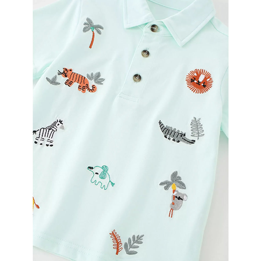 Children’s Embroidered Animal Polo Shirt Apparel and Accessories