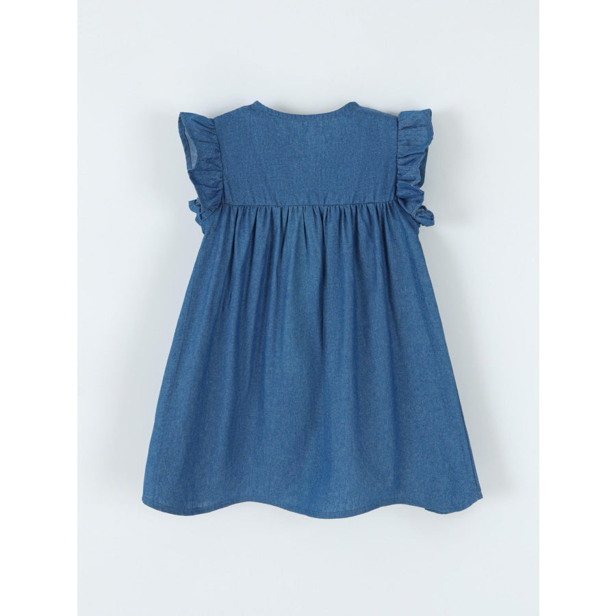 Children’s Embroidered Denim A-Line Dress Apparel and Accessories