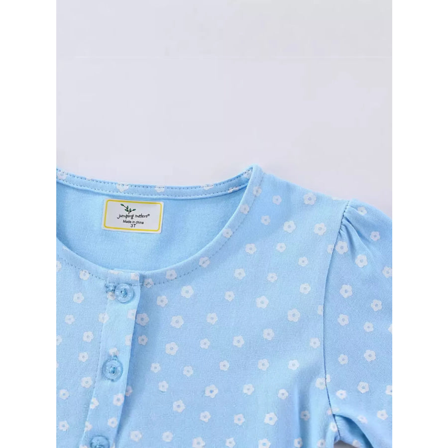 Children’s Embroidered Floral Short Sleeve Dress Apparel and Accessories