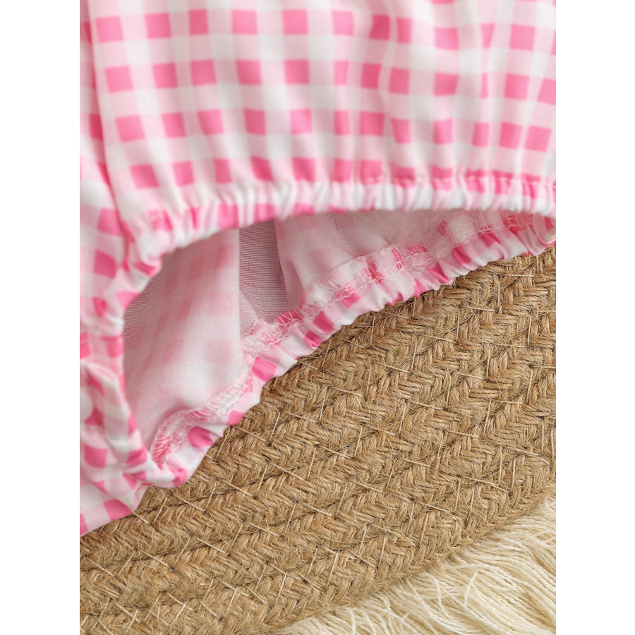 Children’s Embroidered Gingham One-Piece Apparel and Accessories