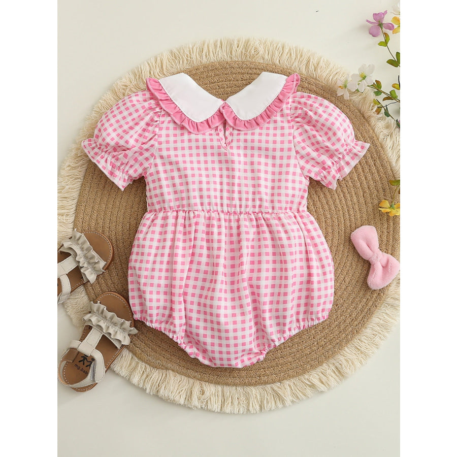 Children’s Embroidered Gingham One-Piece Apparel and Accessories