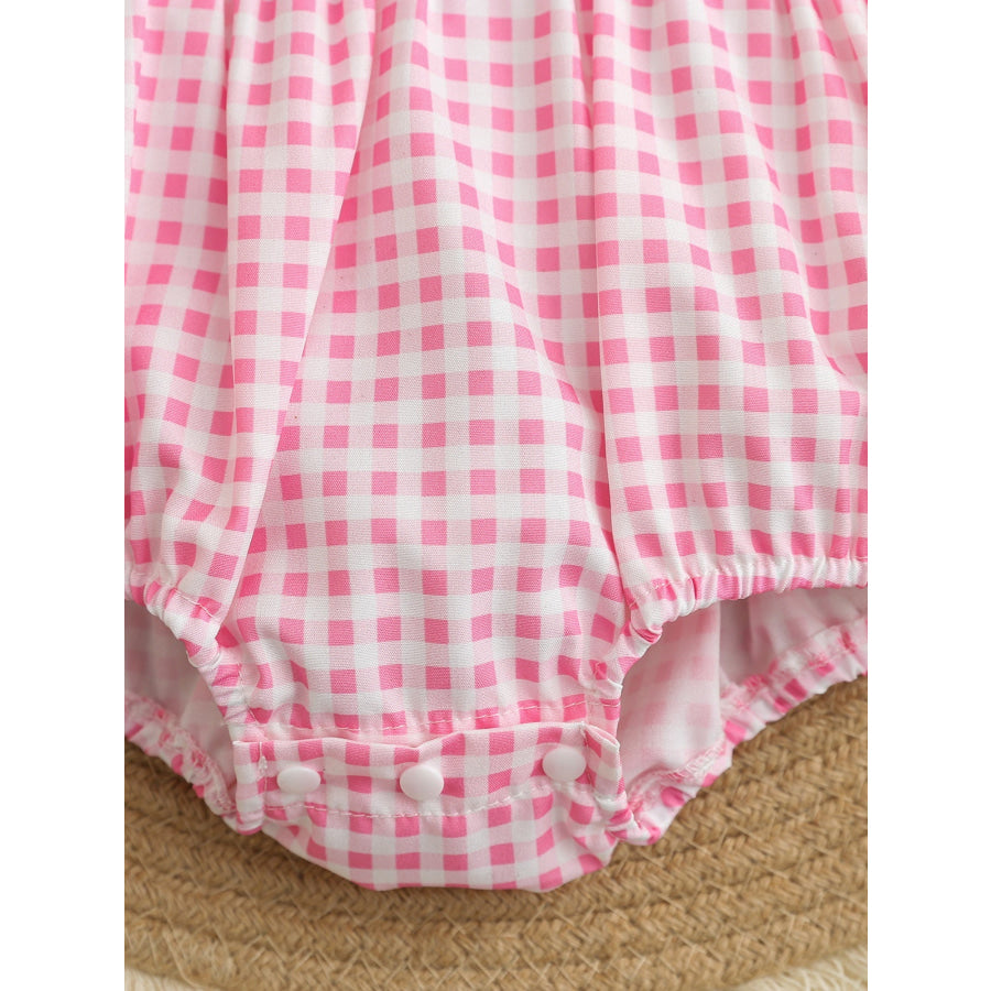 Children’s Embroidered Gingham One-Piece Apparel and Accessories