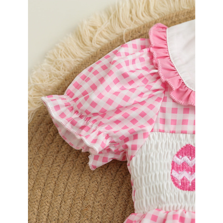 Children’s Embroidered Gingham One-Piece Apparel and Accessories