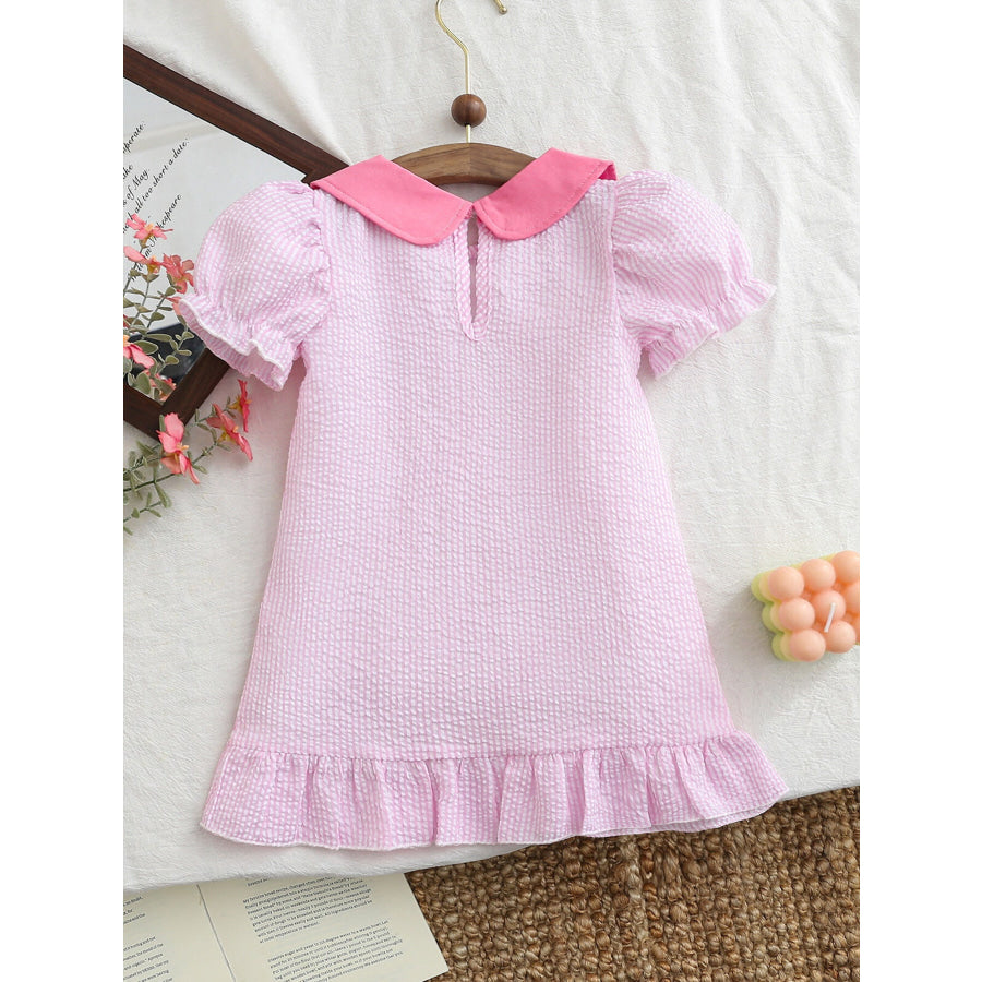 Children’s Embroidered Golf Theme Ruffle Hem Dress Apparel and Accessories