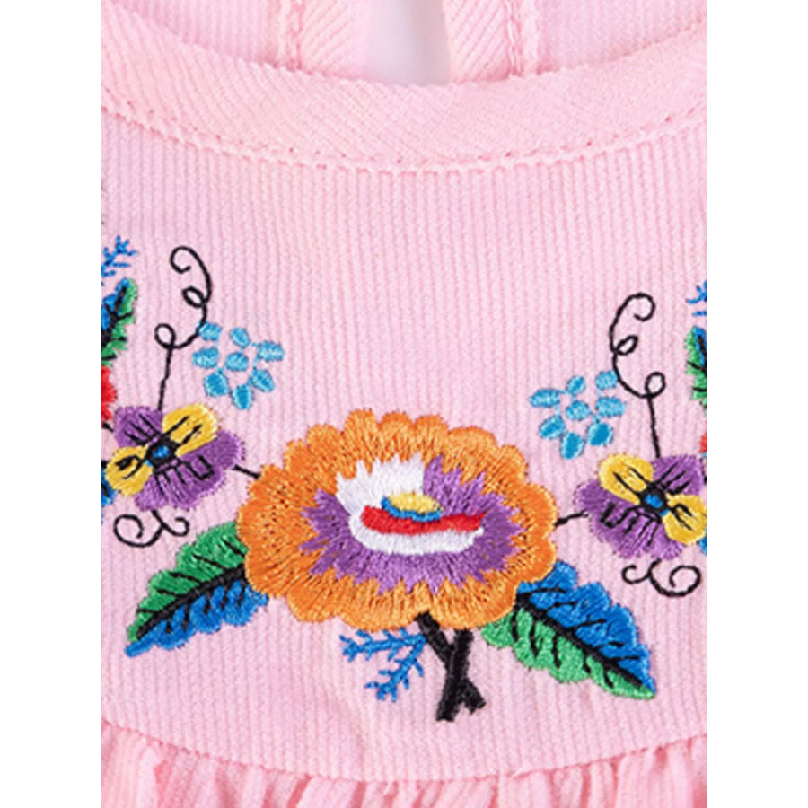Children’s Embroidered Long Sleeve Dress Apparel and Accessories