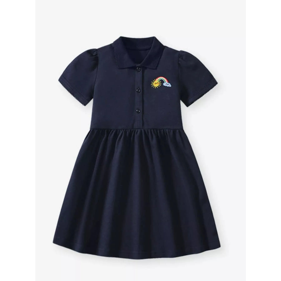 Children’s Embroidered Rainbow Polo Dress Apparel and Accessories