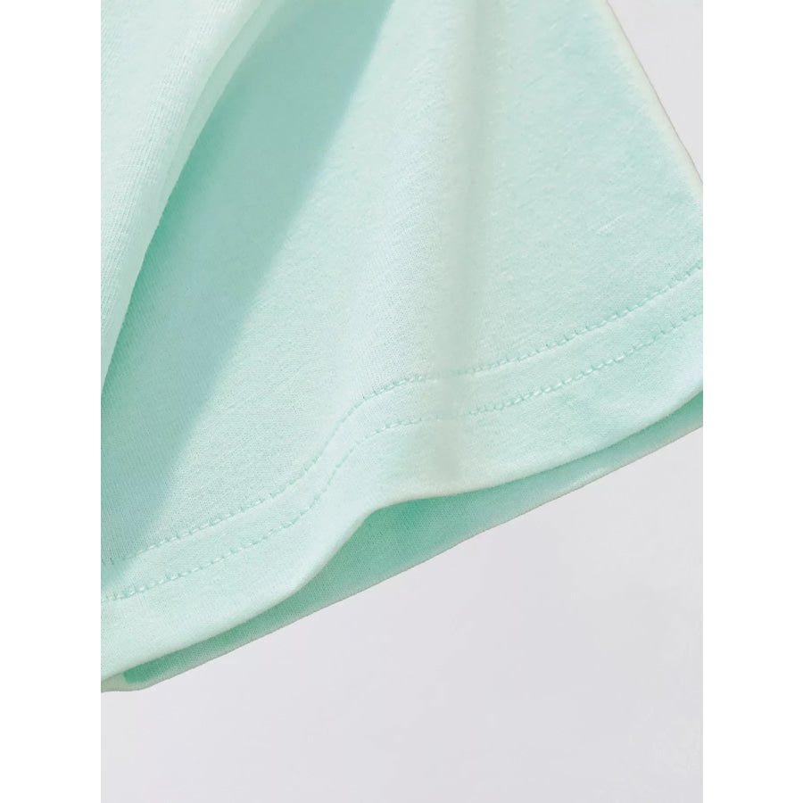Children’s Embroidered Round Neck T-Shirt Apparel and Accessories