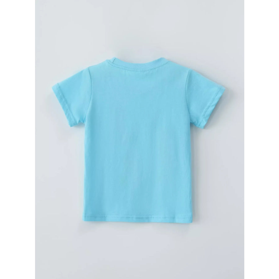 Children’s Embroidered Round Neck T-Shirt Apparel and Accessories