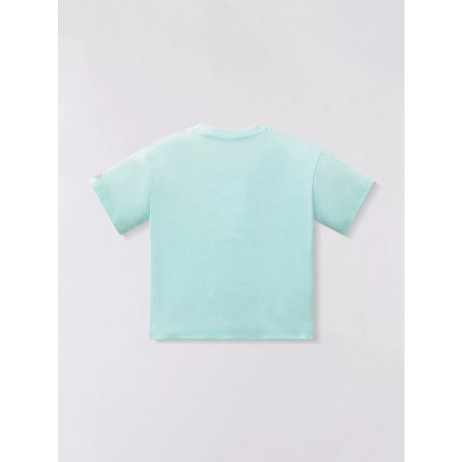 Children’s Embroidered Round Neck T-Shirt Apparel and Accessories