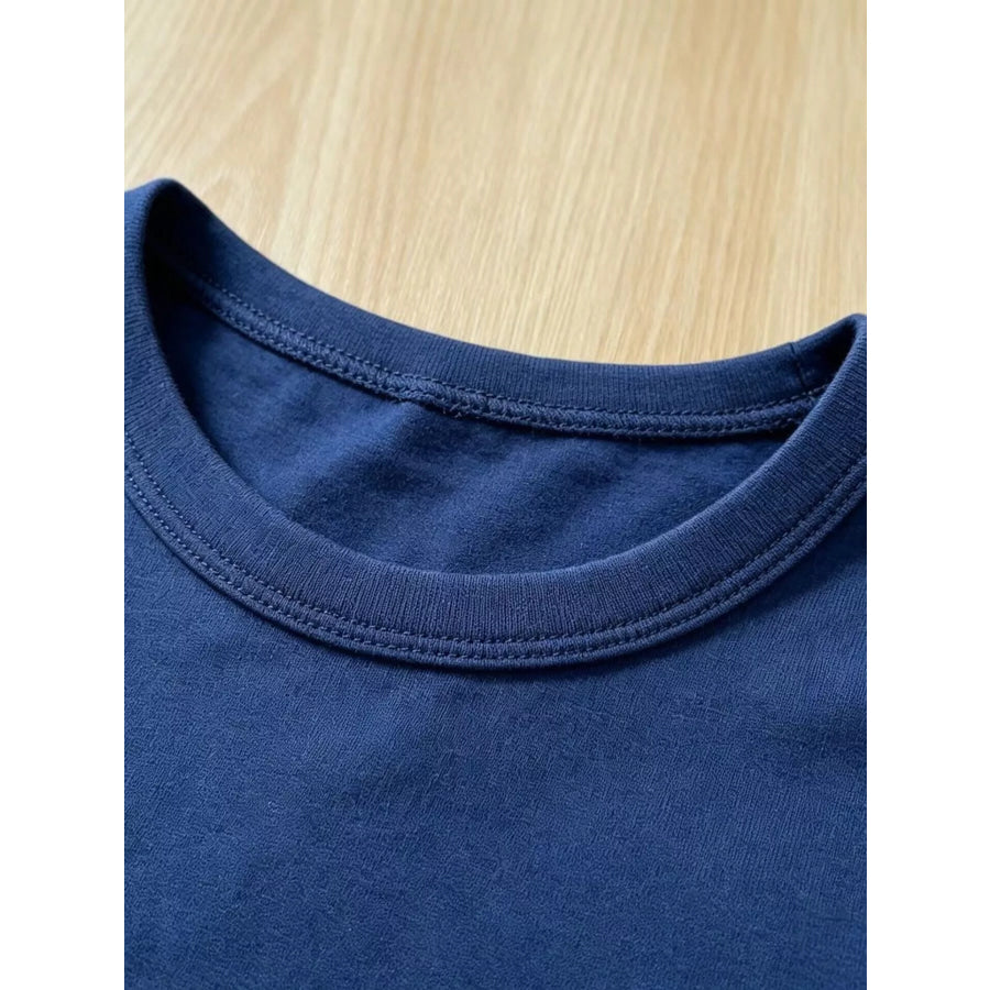 Children’s Embroidered Round Neck Tee and Shorts Set Apparel and Accessories