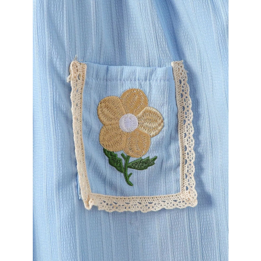 Children’s Embroidered Ruffled Hem Dress Apparel and Accessories