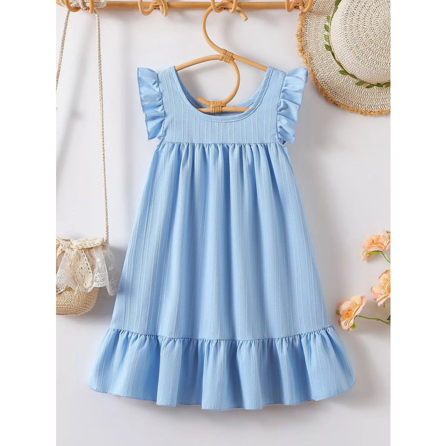 Children’s Embroidered Ruffled Hem Dress Apparel and Accessories