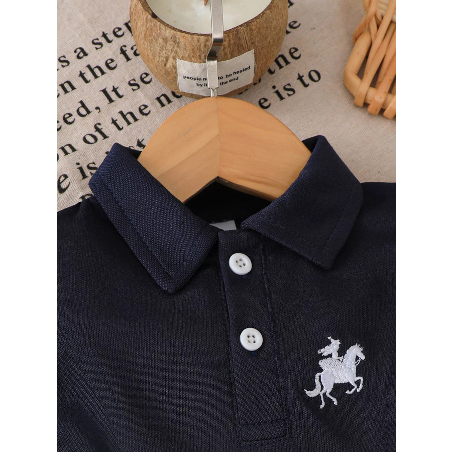 Children’s Embroidered Ruffled Hem Polo Dress Apparel and Accessories