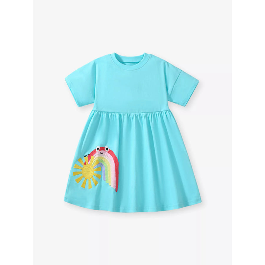 Children’s Embroidered Short Sleeve Dress Apparel and Accessories